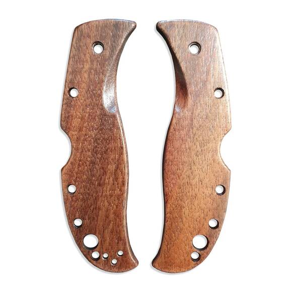 Spyderco RockJumper/LeafJumper walnut handle scales - Traditional / hand-painted