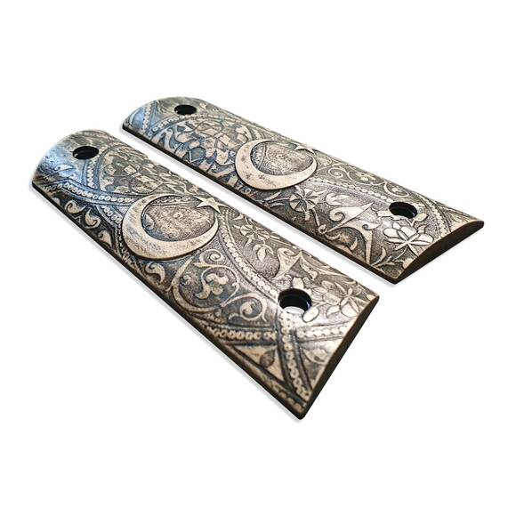 1911 Full-Size Magwell Maple Grips - Turkish Ornament / Hand-painted