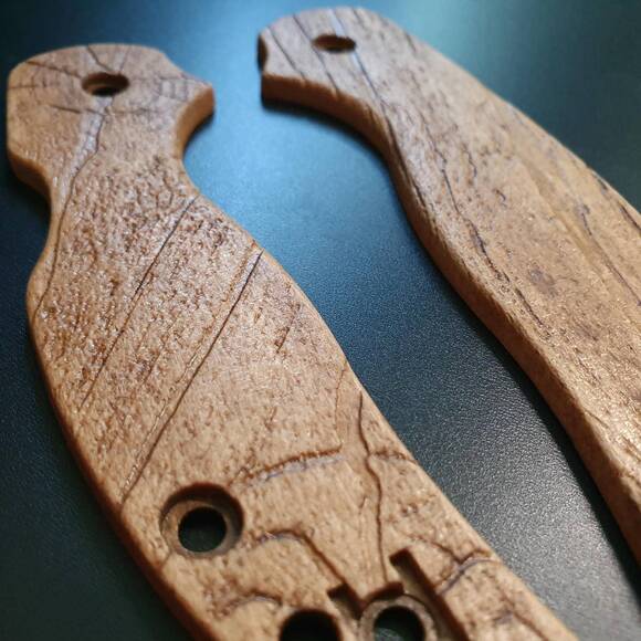 Wood Bark (3166) - Spyderco Sage 5 Knife Scales by Svechnikov Knives