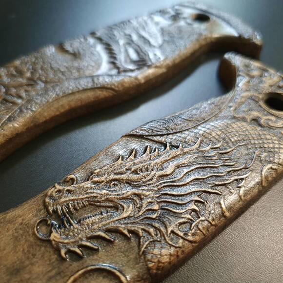 Yin Yang Dragon - ESEE Model 5, Model 6 Knife Scales by Svechnikov Knives