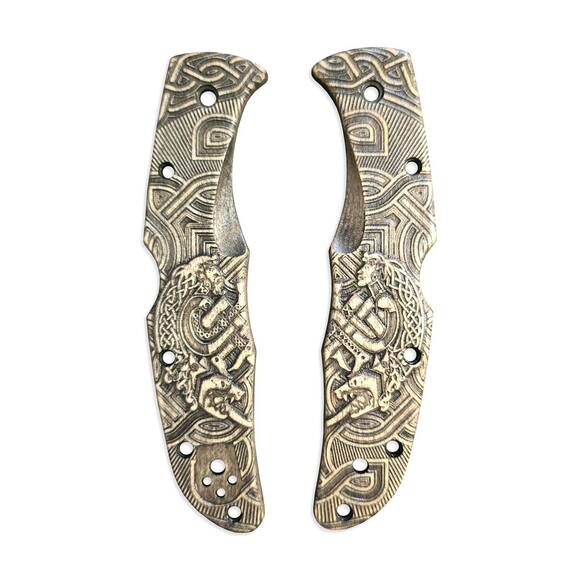 Celtic Heart - Spyderco Endura 4, Matriarch 2 Knife Scales by Svechnikov Knives