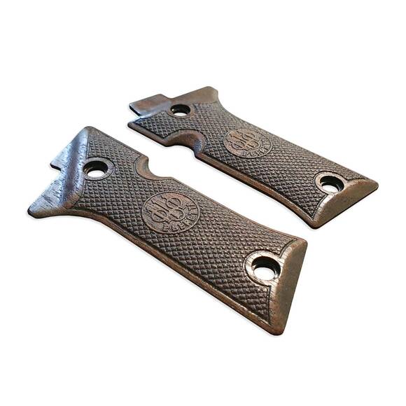Beretta 80X Cheetah Walnut Grips - Classic V2 Medallion Dark / Hand-painted
