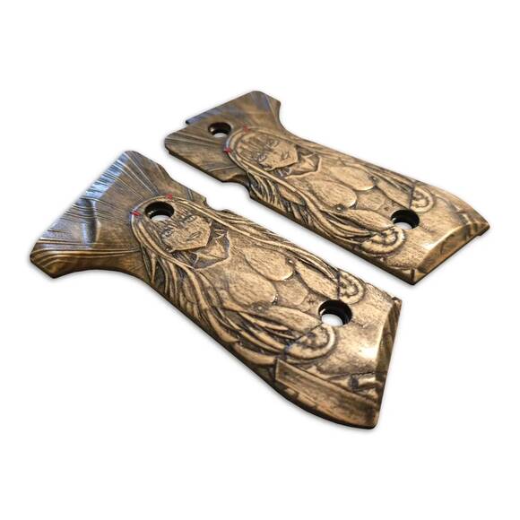 Beretta 92 Full-Size Maple Grips - Code 002 / Hand-painted
