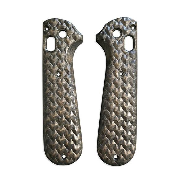 Dragon Scales Black - Benchmade Redoubt 430 Knife Scales by Svechnikov Knives