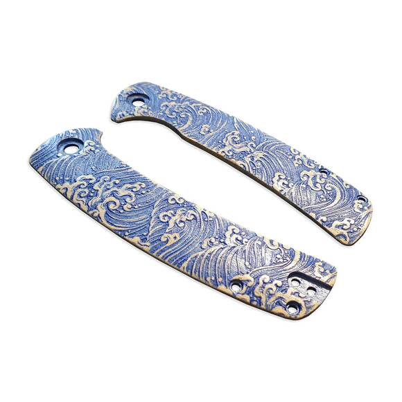 Artisan Cutlery Arroyo Maple Scales - Japan Wave / Hand-painted
