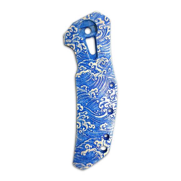 Zero Tolerance ZT 0308 maple handle scales - Japan Wave / hand-painted