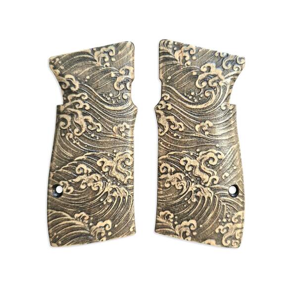 Sig Sauer P365 AXG maple grips - Japan Wave Classic / hand-painted