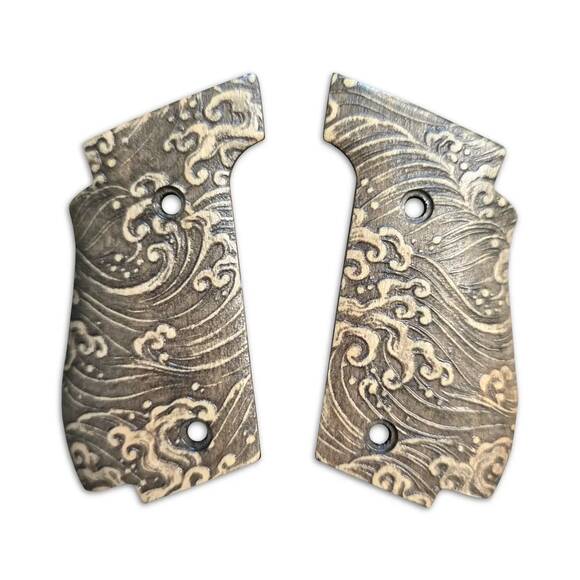 Walther PDP steel frame compact maple grips - Japan Wave Classic / hand-painted