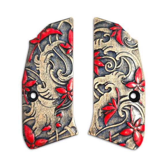 CZ Shadow 2 compact maple grips - Japanese Maple / hand-painted