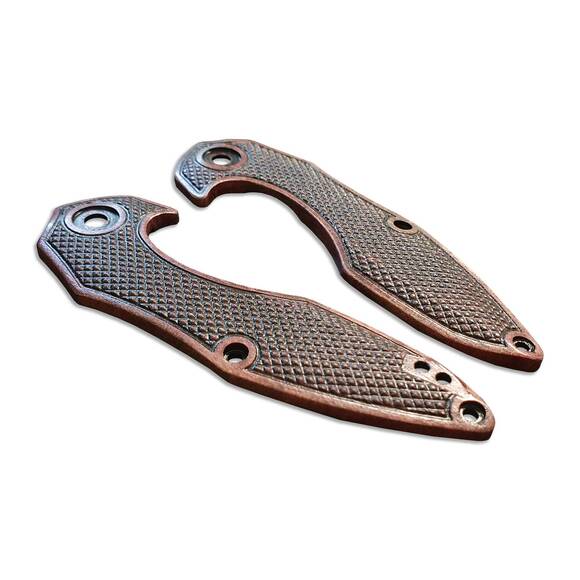 Old Classic Dark Cherry - Kizer Minitherium Knife Scales by Svechnikov Knives