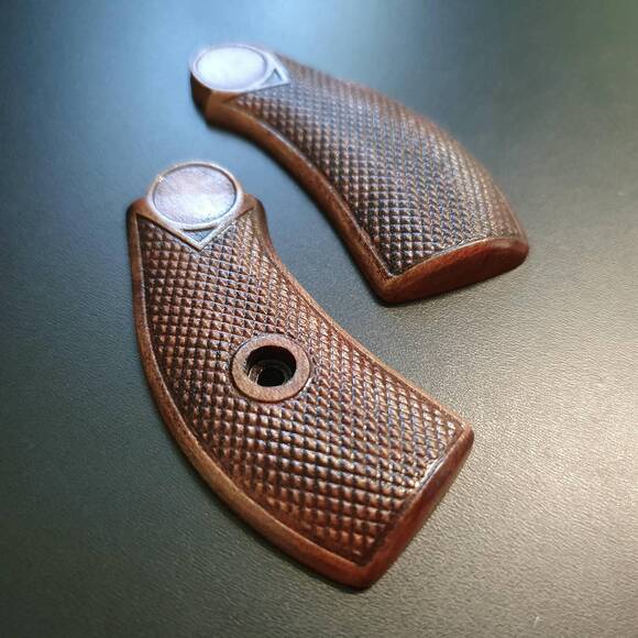 National Arms Co Cal .32 Revolver Maple Grips - Classic V2 Dark Cherry / Hand-painted