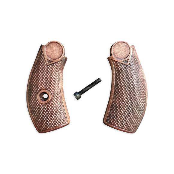 National Arms Co Cal .32 Revolver maple grips - Classic V2 Dark Cherry / hand-painted