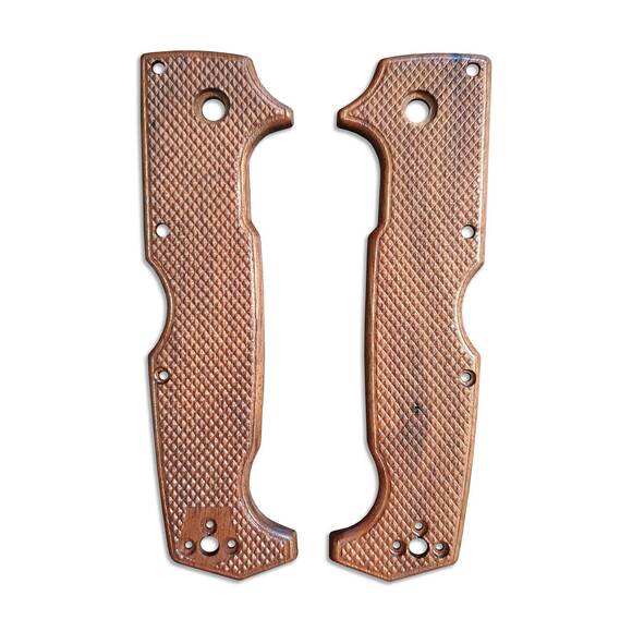 Cold Steel SR1 walnut handle scales - Classic V2 / hand-painted
