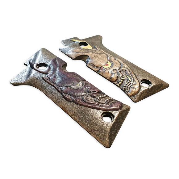 Beretta 80X Cheetah Maple Grips - Oni Demon W by Umeda Karin
