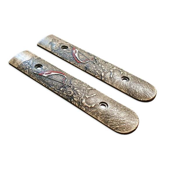 TwoSun TS394 maple handle scales - Polish Husria / hand-painted