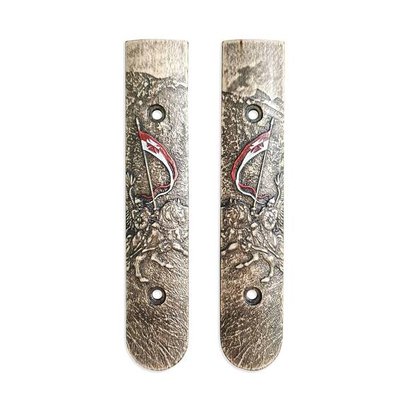 TwoSun TS394 maple handle scales - Polish Husria / hand-painted