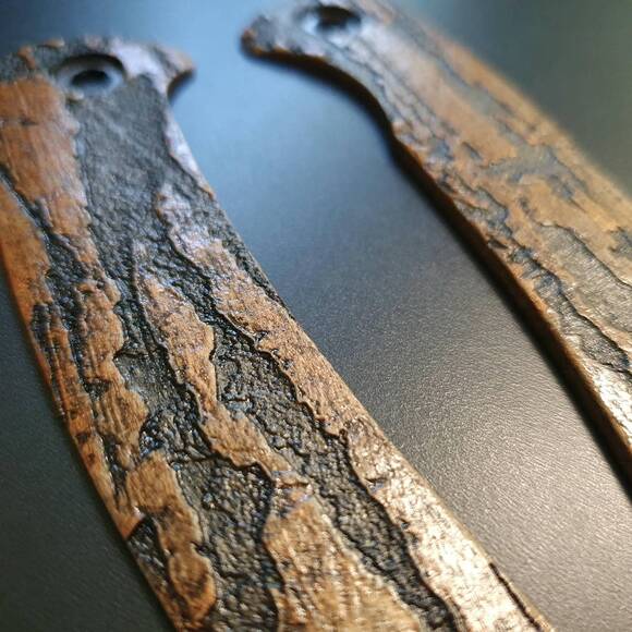 Artisan Cutlery Arroyo Maple Scales - Roughness Bronze / Hand-painted