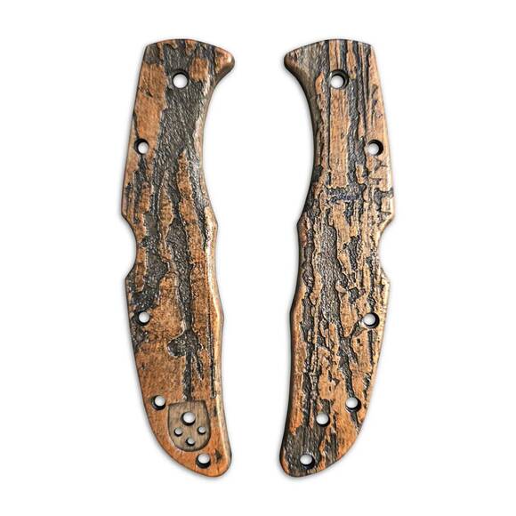 Spyderco Endura 4/Matriarch 2 maple handle scales - Roughness Bronze / hand-painted