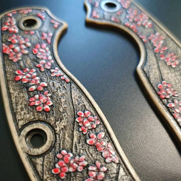 Sakura - Spyderco Sage 1 Knife Scales by Svechnikov Knives