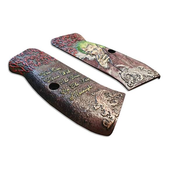 CZ 75 Original Maple Grips - Smoking Joker V2 / Hand-painted