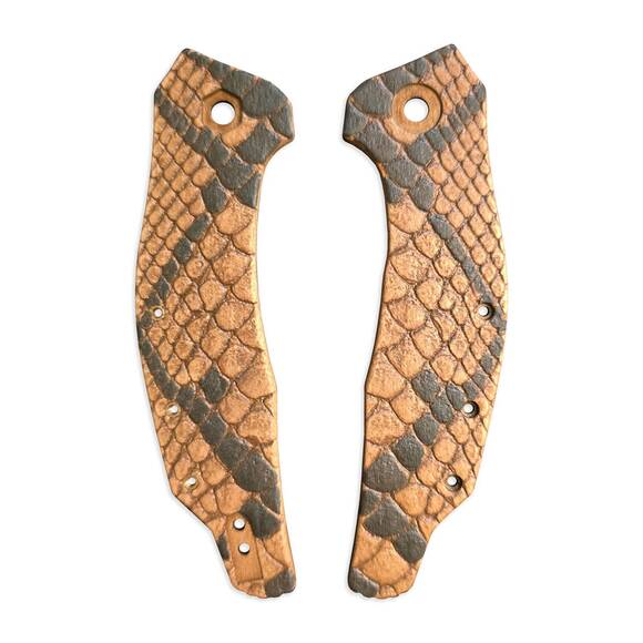 Zero Tolerance ZT 0357 maple handle scales - Snake Skin Rattlesnake (3166) / hand-painted