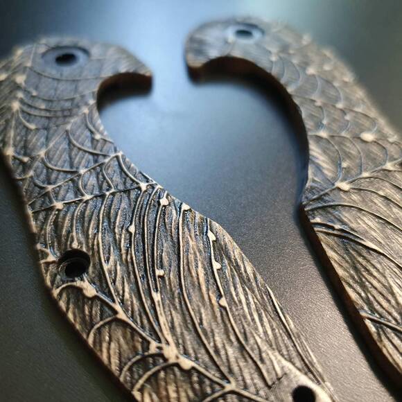 Spider Web - Kizer Minitherium Knife Scales by Svechnikov Knives