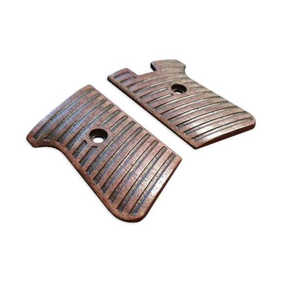 Jennings J-22 Maple Grips - Stripes Dark Cherry / Hand-painted
