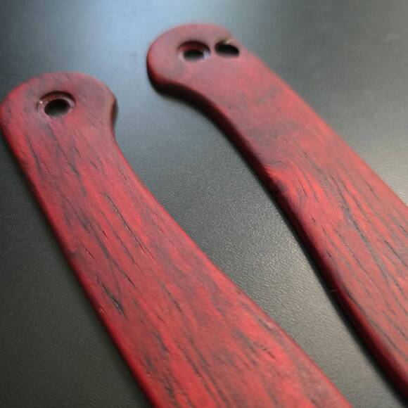 CIVIVI Elementum Button Lock 2 padauk handle scales - Traditional / hand-painted