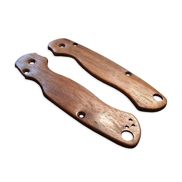 Spyderco Para Military 2 walnut handle scales - Traditional / hand-painted