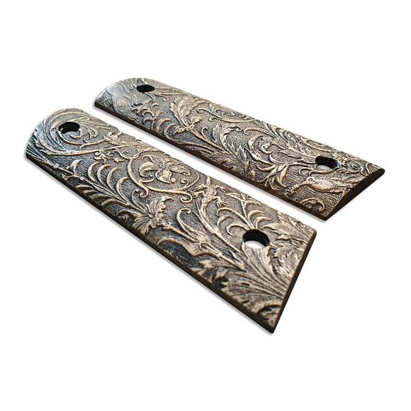 1911 Full-Size Magwell Maple Grips - Wild Thickets / Hand-painted
