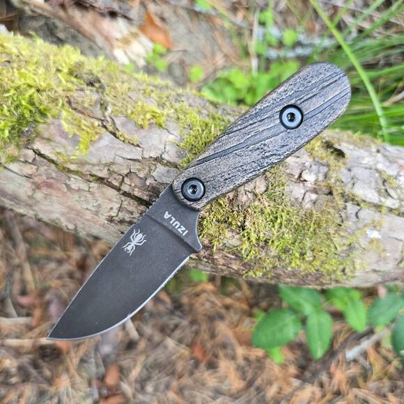 ESEE Izula maple handle scales - Wood Bark (3169) / hand-painted