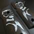 Beretta 92 Full-Size Maple Grips - Black Ranger / Hand-painted