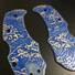 Spyderco Karahawk maple handle scales - Japan Wave / hand-painted