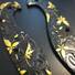 Spyderco Sliverax maple handle scales - Japanese Maple Black Gold / hand-painted