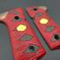 Beretta 92 Full-Size Maple Grips - Katana Red Gold Coin / Hand-painted