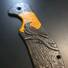 Kershaw Emerson CQC 6K/7K maple handle scales - Orange Raven Black / hand-painted