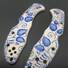 Spyderco Delica 4, Lil' Matriarch maple handle scales - Gzhel / hand-painted