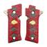 Beretta 80X Cheetah maple grips - Katana Red Gold Coin / hand-painted