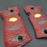 Beretta 84 Maple Grips - Katana Red Gold Coin / Hand-painted