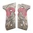 Beretta 92 full-size maple grips - Red Raven / hand-painted