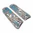Ruger Mark IV 22/45 Maple Grips - Skull Flowers Blue / Hand-painted