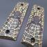 Gearhead Archery 1911 Slider maple grips - Spider X Web Black Red Gold / hand-painted