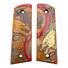 Yin Yang Dragon Orange Gold Red - Gearhead Archery 1911 Slider Bow Grips