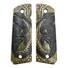 1911 full-size maple grips - Alien Green Black / hand-painted