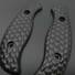 Spyderco Mule Team/2 maple handle scales - Dragon Scales Black / hand-painted