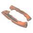Cold Steel 5-Max G10 UltreX SureTouch handle scales - Traditional Orange Black / hand-painted
