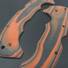 Cold Steel 5-Max G10 UltreX SureTouch handle scales - Traditional Orange Black / hand-painted