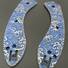 Spyderco Roc maple handle scales - Japan Wave / hand-painted