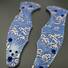 Spyderco Yojimbo 2 maple handle scales - Japan Wave / hand-painted
