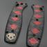 Benchmade Mini Barrage 585 maple handle scales - Katana Black Red / hand-painted